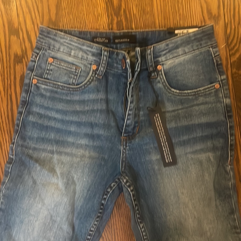 NWT Nordstrom - STS - See Through Soul High Rise Straight Leg Blue Jeans - Picture 3 of 5